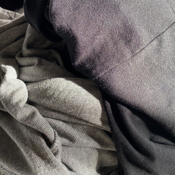 Amadi Anthropologie Striped Knit hip Knot 3/4 Sleeve Dress scoop neck lined Sz S - Picture 7 of 8